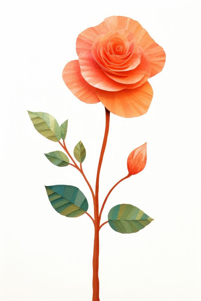A rose flower plant art. AI generated Image by rawpixel.