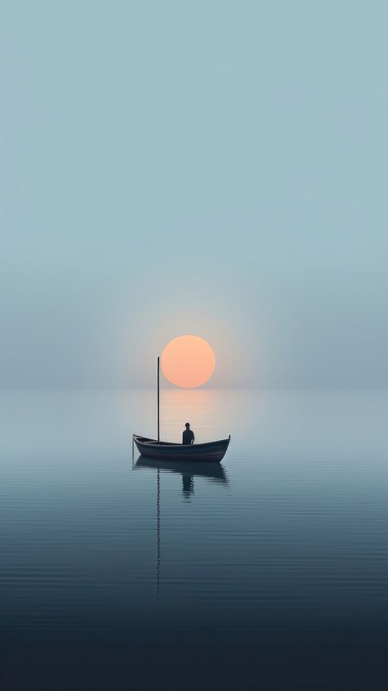 Fishing boat watercraft outdoors horizon. AI generated Image by rawpixel.