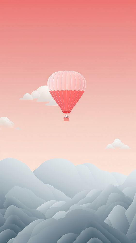 Hot air balloon aircraft vehicle sky. AI generated Image by rawpixel.