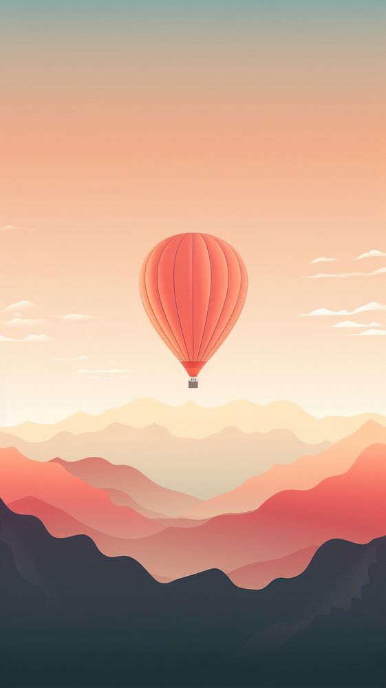 Hot air balloon aircraft sky transportation. AI generated Image by rawpixel.