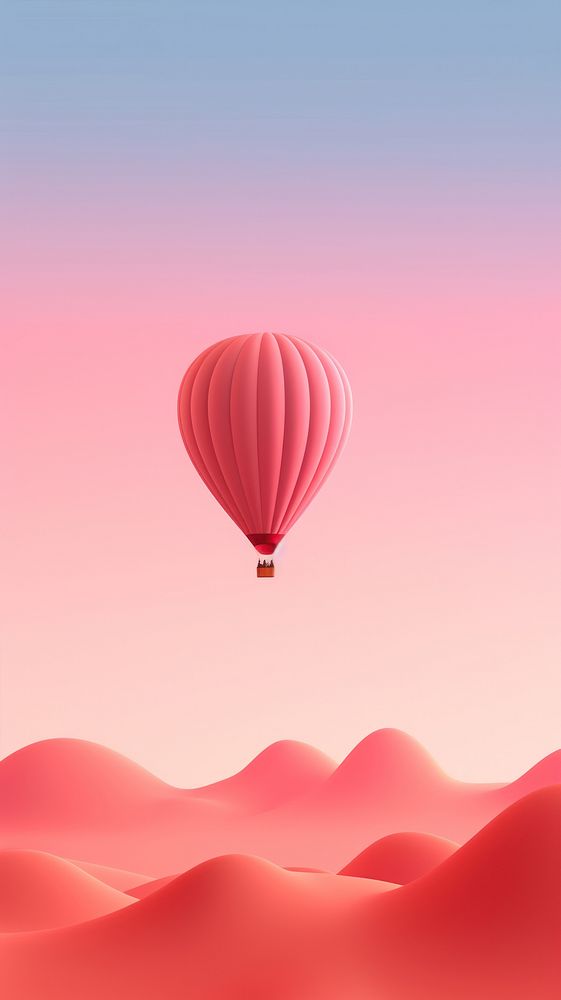 Hot air balloon aircraft transportation tranquility. AI generated Image by rawpixel.