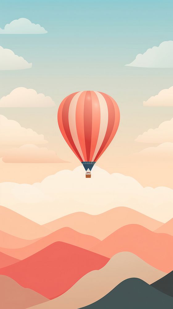 Hot air balloon backgrounds aircraft vehicle. AI generated Image by rawpixel.
