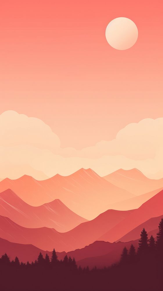 Landscape sunset mountain outdoors. AI generated Image by rawpixel.