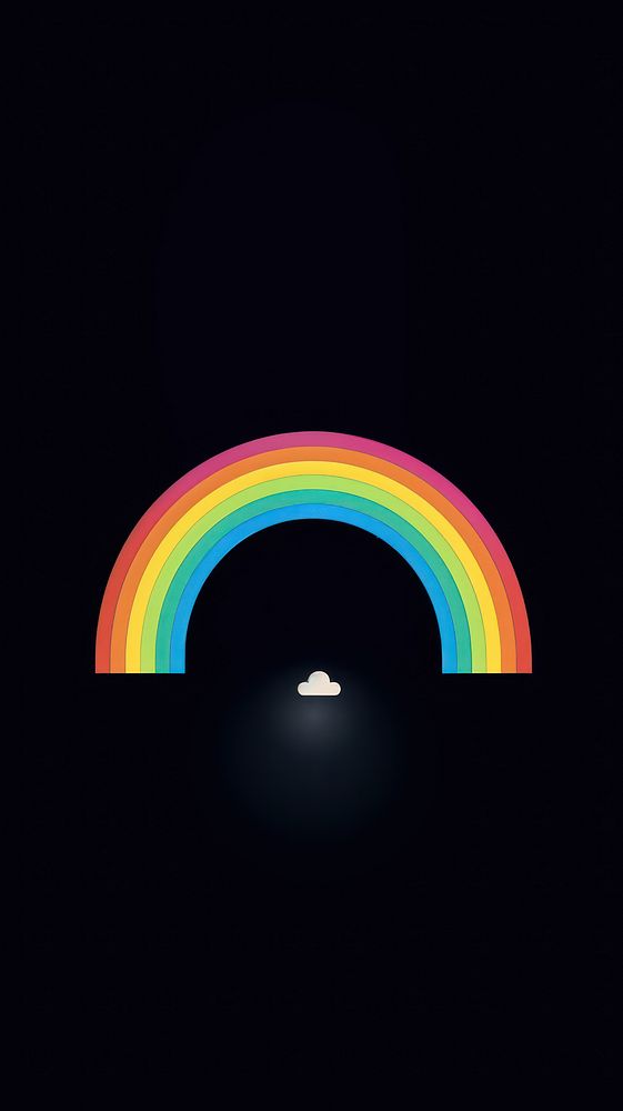 Rainbow nature light night. AI generated Image by rawpixel.