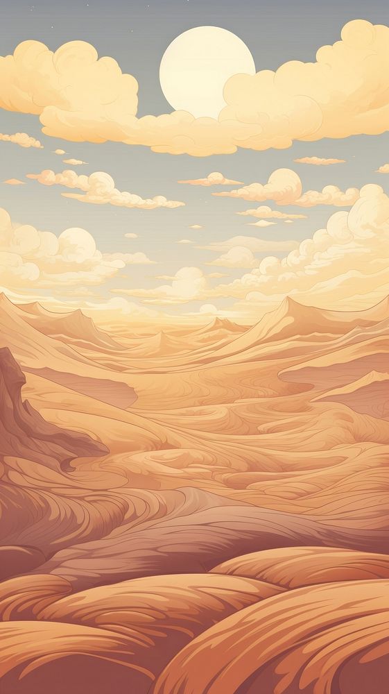 Desert landscape outdoors nature. AI generated Image by rawpixel.
