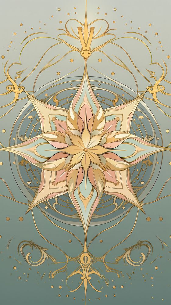 Star line gold art. AI generated Image by rawpixel.