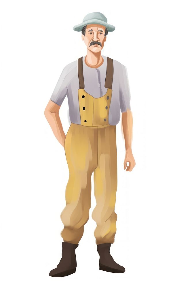 Farmer adult white background creativity. AI generated Image by rawpixel.