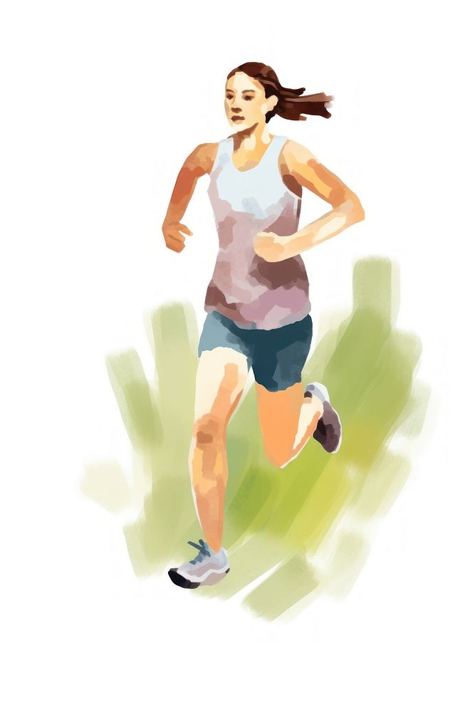 Woman jogging footwear running shorts. AI generated Image by rawpixel.