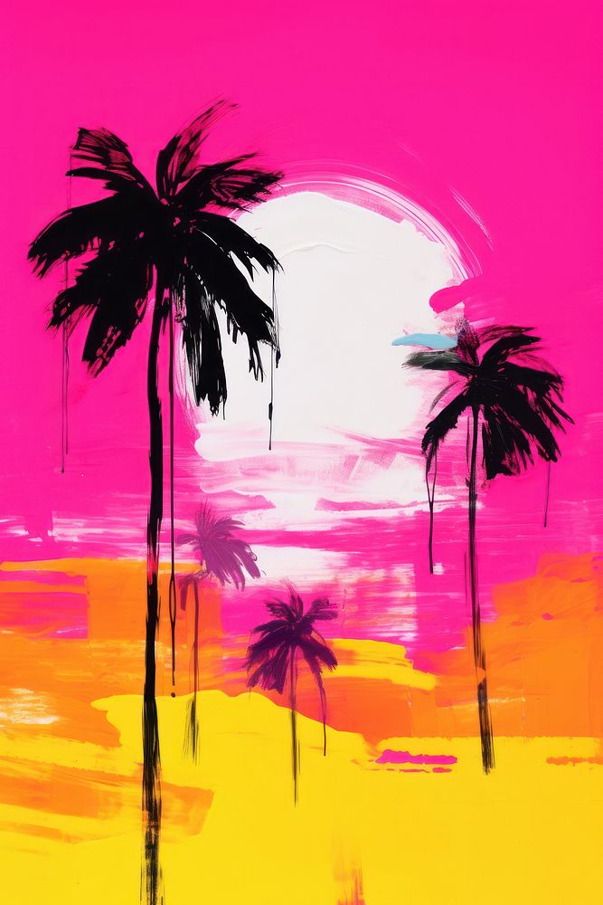 A sky in summer painting outdoors tropical. AI generated Image by rawpixel.