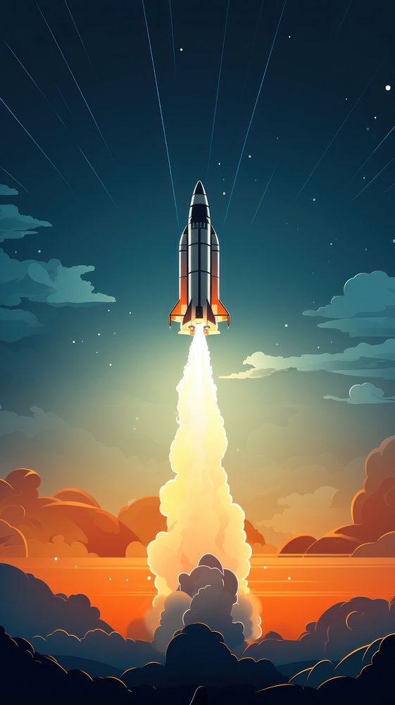 Spaceship missile vehicle rocket. AI generated Image by rawpixel.