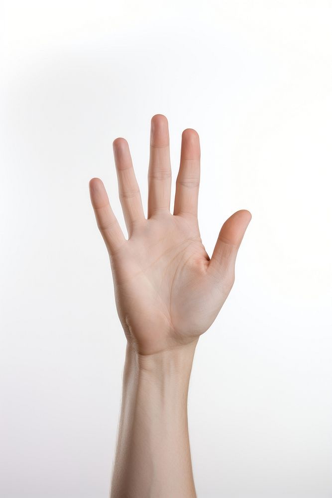 Hand finger white background gesturing. AI generated Image by rawpixel.