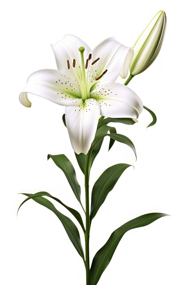 Lily flower plant blossom. AI generated Image by rawpixel.