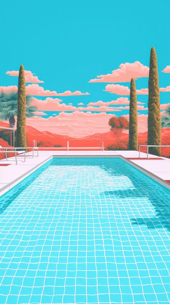Swimming pool outdoors architecture tranquility. AI generated Image by rawpixel.