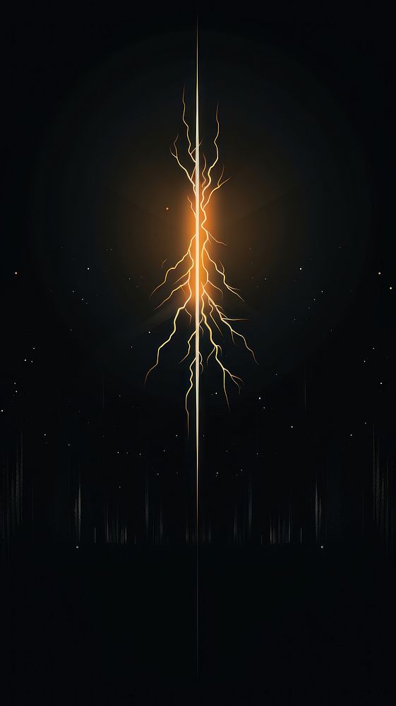 Lighting strike fireworks lightning night. AI generated Image by rawpixel.