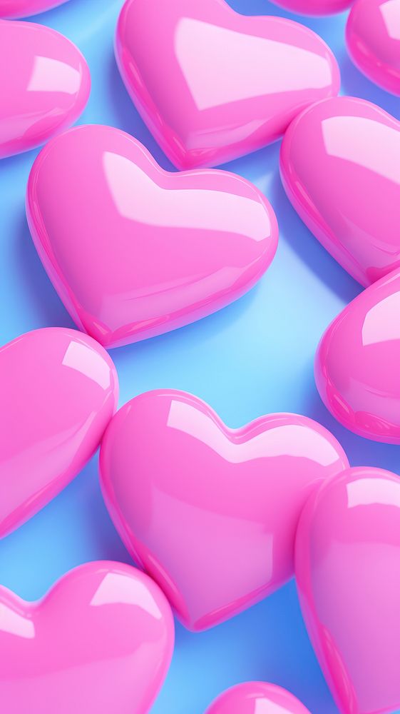 Heart backgrounds confectionery abundance. AI generated Image by rawpixel.