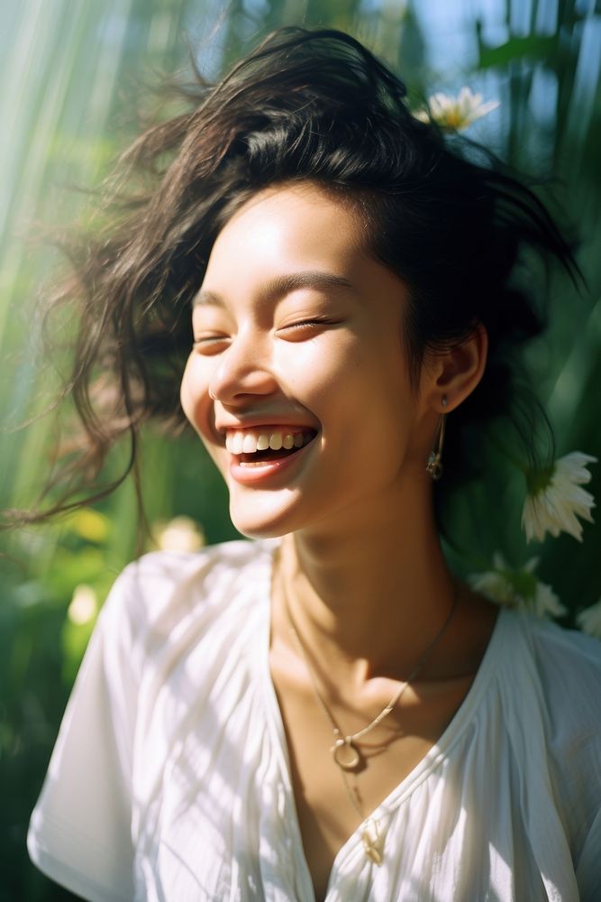 Laughing portrait smile adult. AI generated Image by rawpixel.