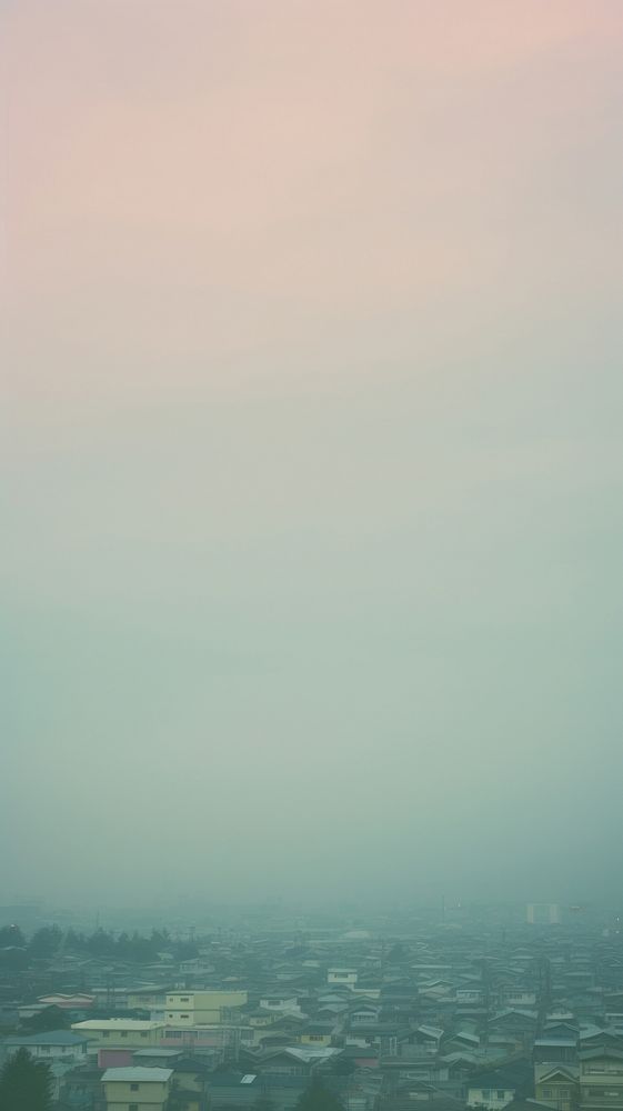 Misty mix-colord sky at down architecture outdoors nature. AI generated Image by rawpixel.