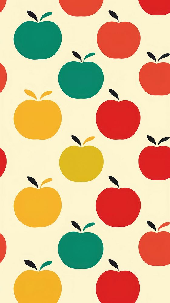 Apple pattern backgrounds fruit. AI generated Image by rawpixel.