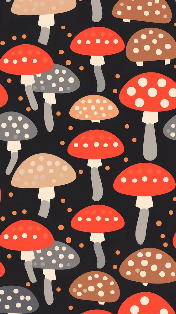 Mushroom pattern backgrounds fungus. AI generated Image by rawpixel.
