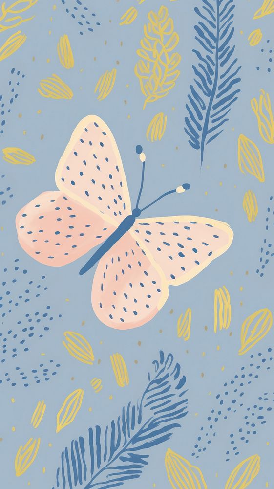 Butterfly outdoors pattern plant. AI generated Image by rawpixel.