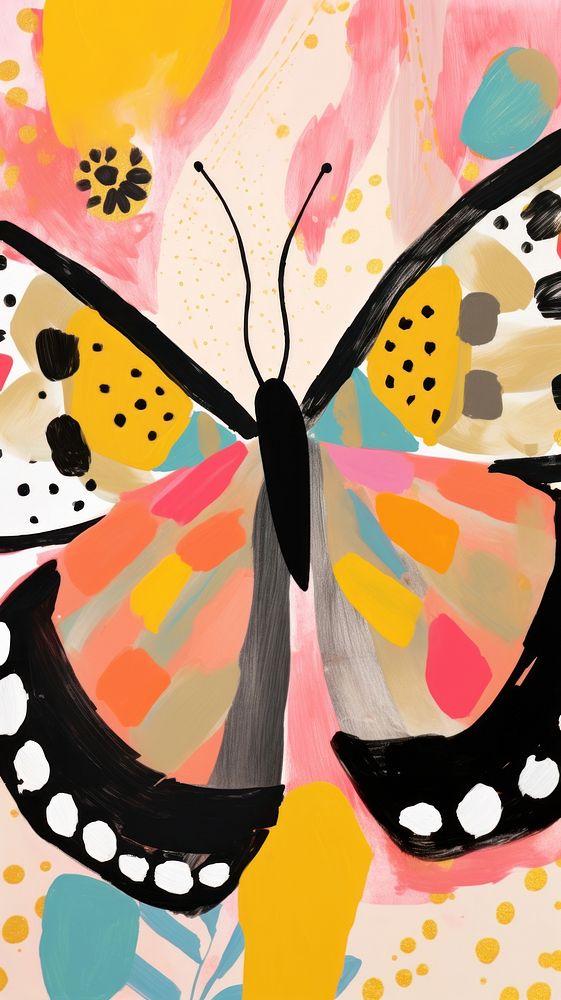Butterfly art painting backgrounds. AI generated Image by rawpixel.