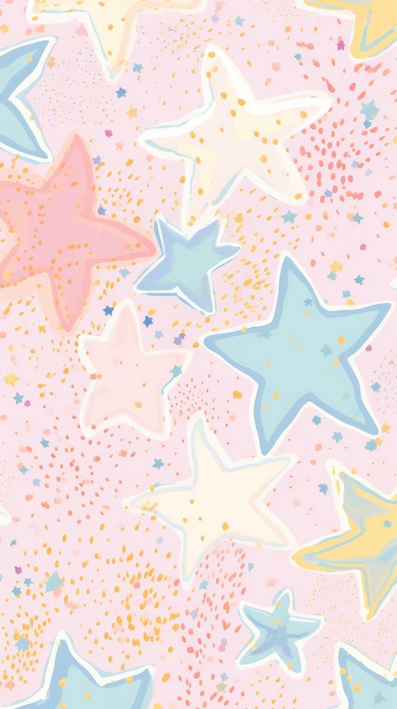 Star abstract confetti pattern. AI generated Image by rawpixel.