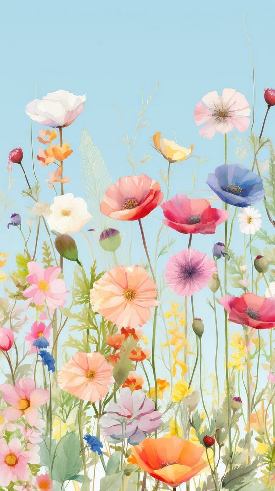 Wild flower outdoors pattern nature. AI generated Image by rawpixel.