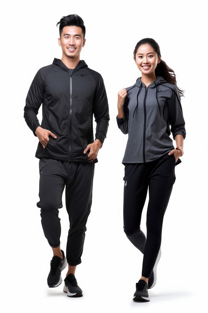 Man and woman jogging sports sleeve. AI generated Image by rawpixel.