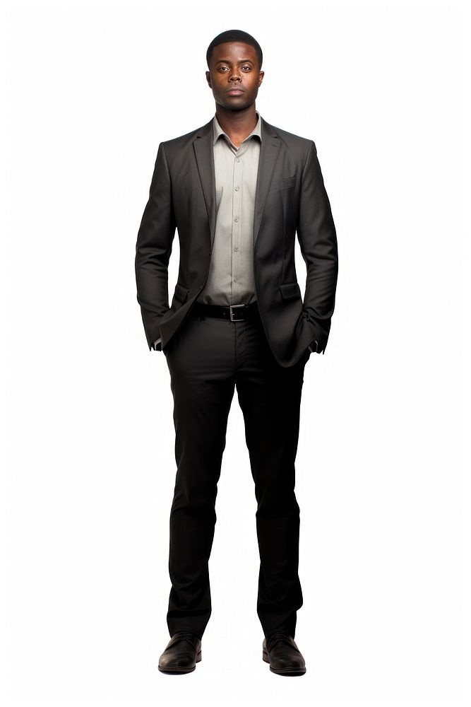 Black man standing tuxedo blazer. AI generated Image by rawpixel.