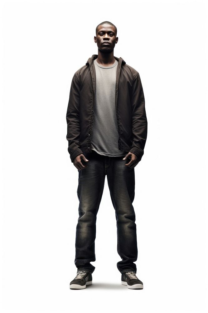 Black man sweatshirt standing sleeve. AI generated Image by rawpixel.