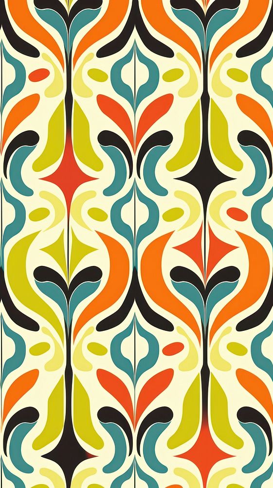 Vintage 60s pattern backgrounds art creativity. AI generated Image by rawpixel.