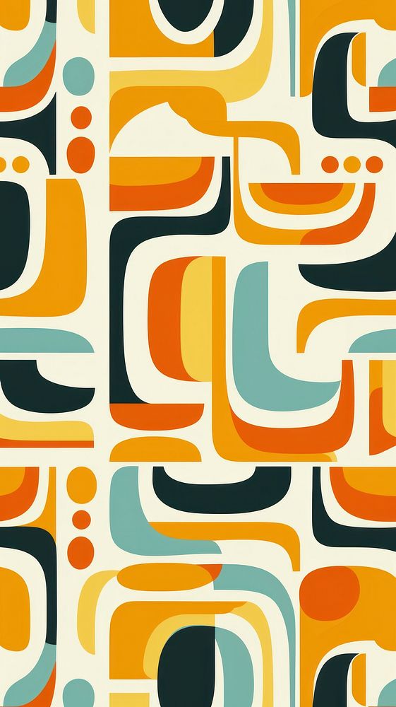 Vintage 60s pattern backgrounds art repetition. AI generated Image by rawpixel.