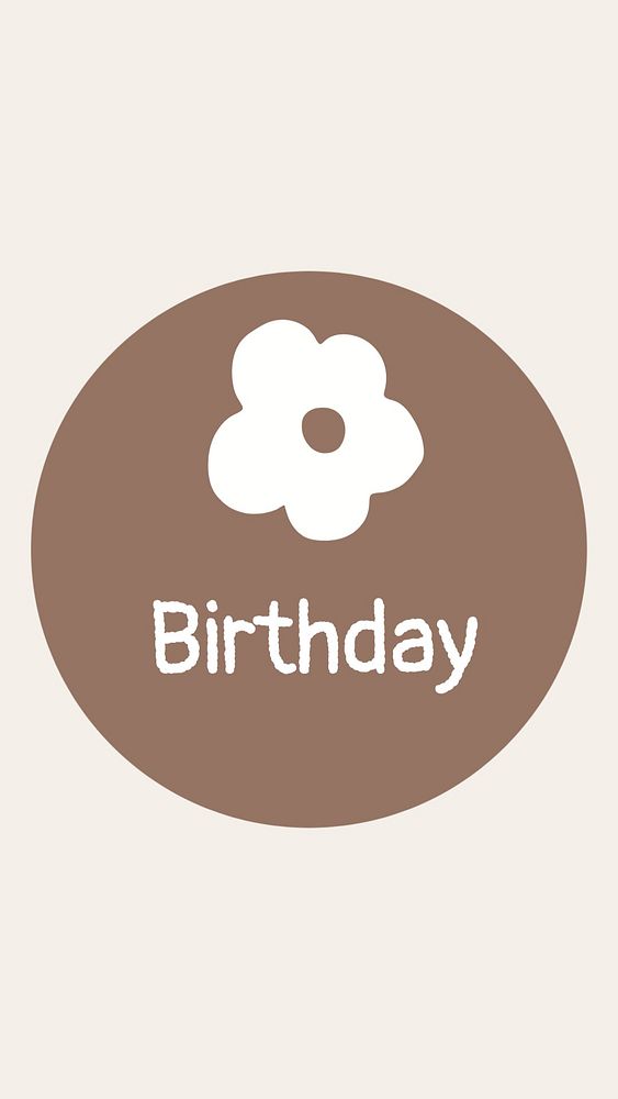 Birthday IG story cover template illustration