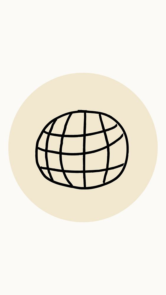 Grid globe  IG story cover template illustration