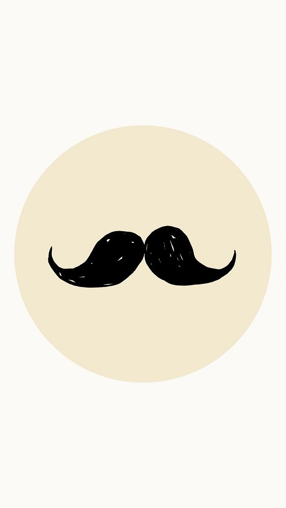 Mustache  IG story cover template illustration