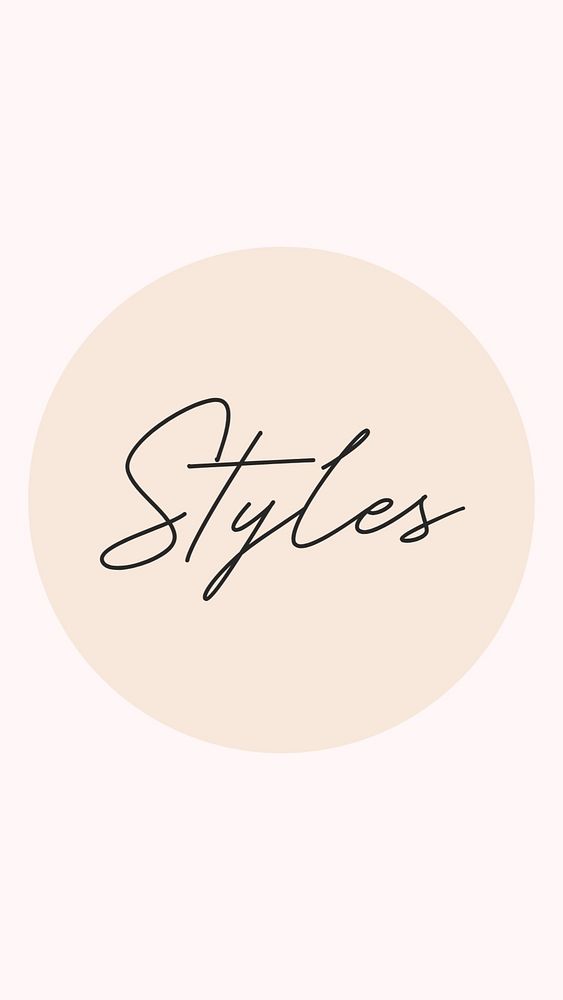Styles IG story cover template illustration