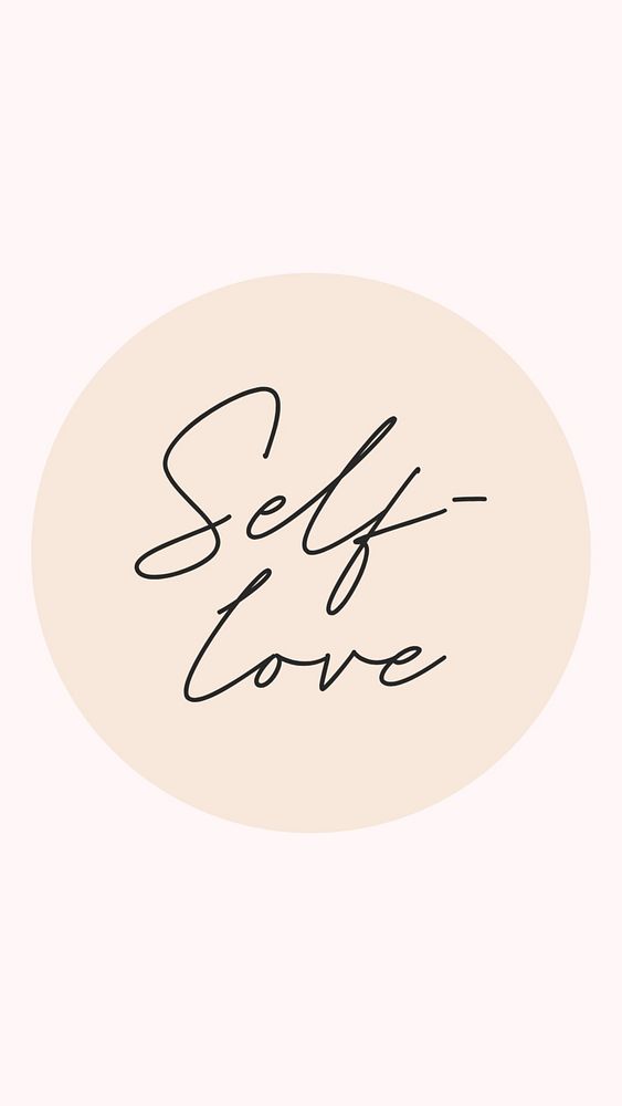 Self love IG story cover template illustration