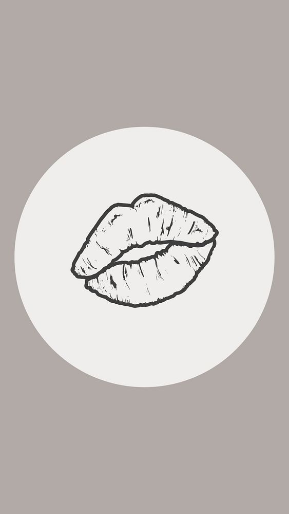 Lips  IG story cover template illustration