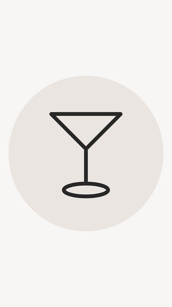Cocktail  IG story cover template illustration