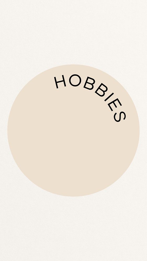 Beige hobbies Instagram story highlight cover template illustration