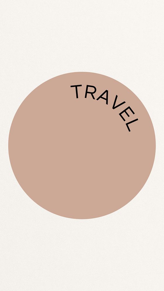 Beige travel Instagram story highlight cover template illustration