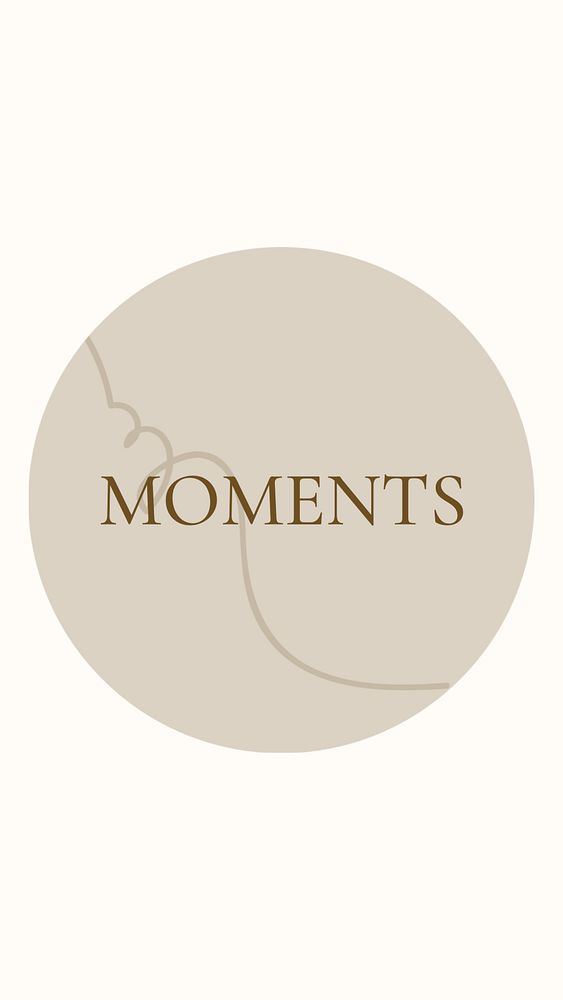 Earth tone moments Instagram story highlight cover template illustration