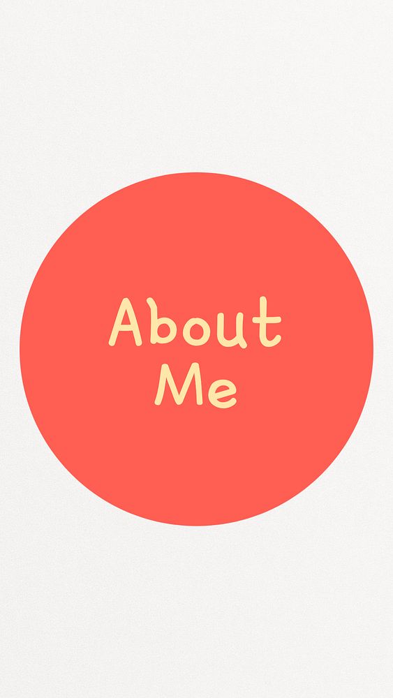 Red about me Instagram story highlight cover template illustration