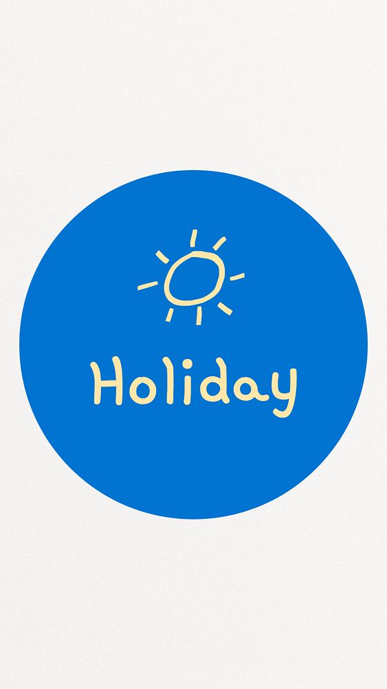 Blue holidays Instagram story highlight cover template illustration
