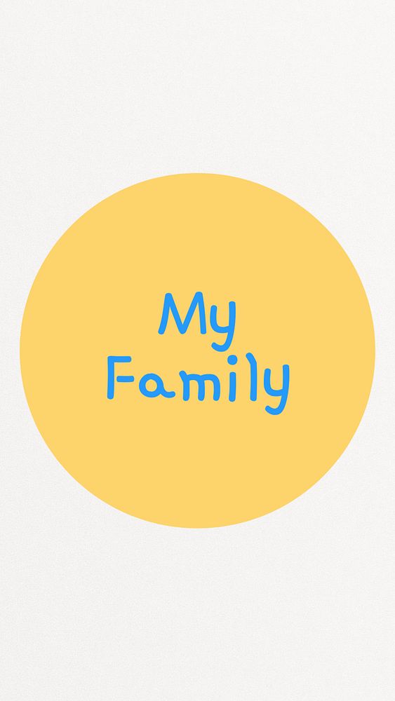 Yellow family Instagram story highlight cover template illustration