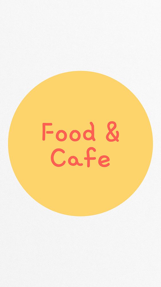 Yellow food & cafe Instagram story highlight cover template illustration