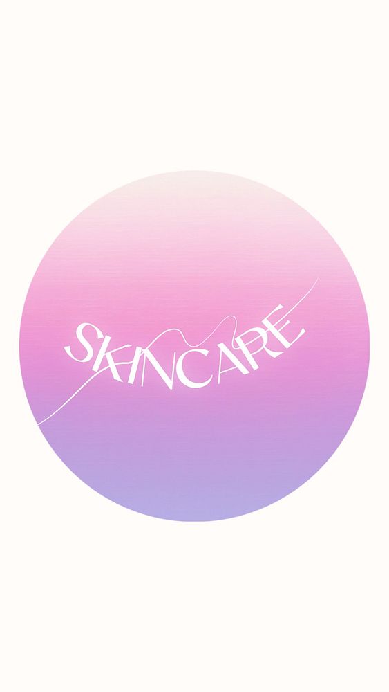 Skincare  aura gradient Instagram highlight cover template