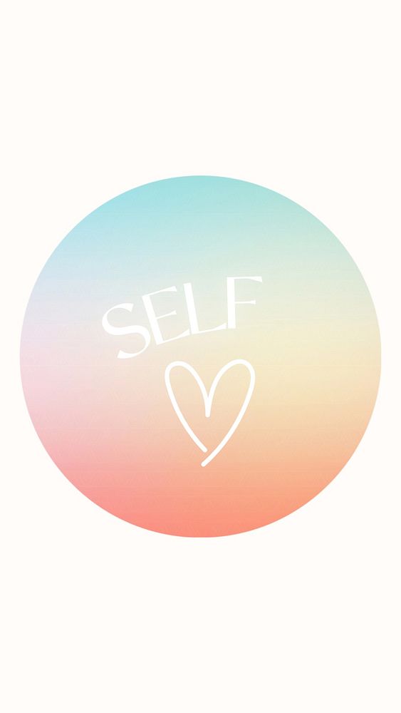 Self love  aura gradient Instagram highlight cover template