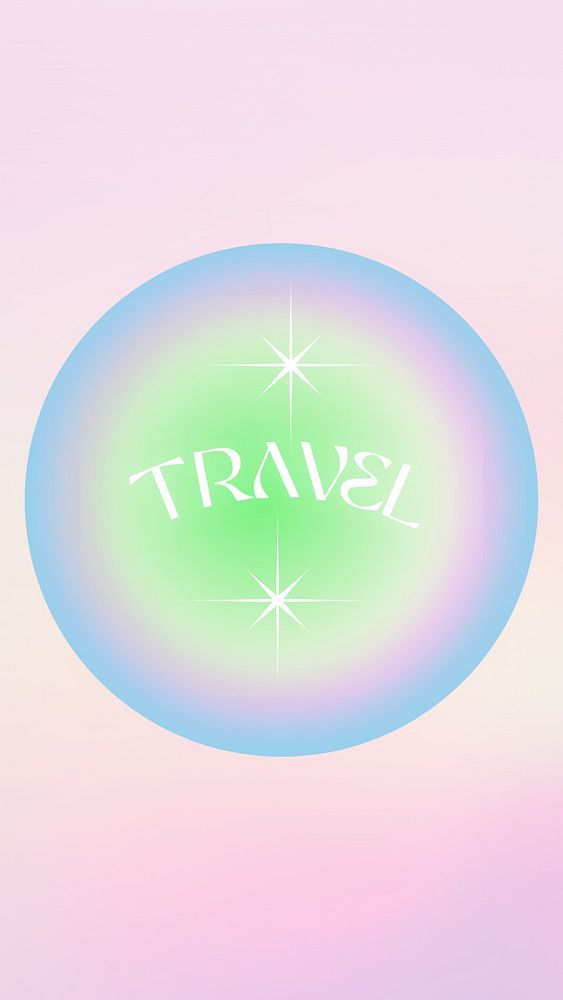 Travel  aura gradient Instagram highlight cover template