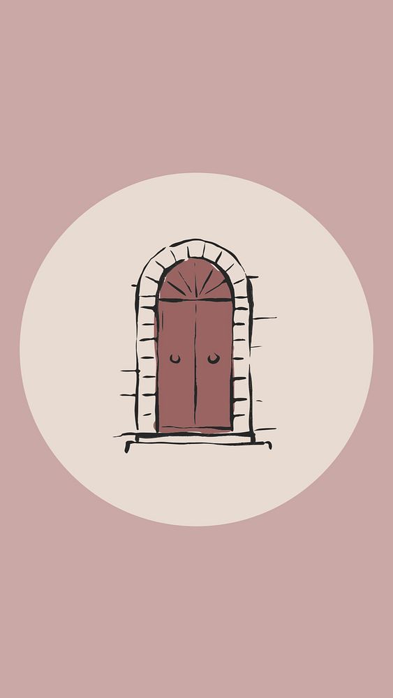 Home decoration feminine Instagram story highlight cover, line art icon illustration